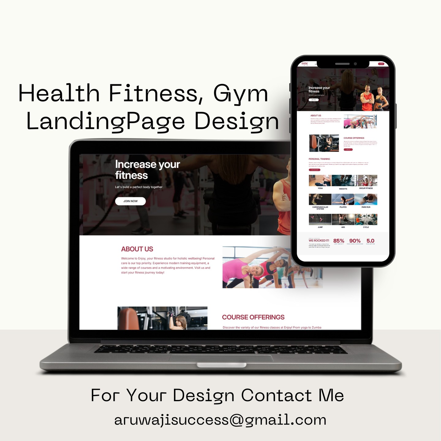 Health Fitness, Gym LandingPage Design