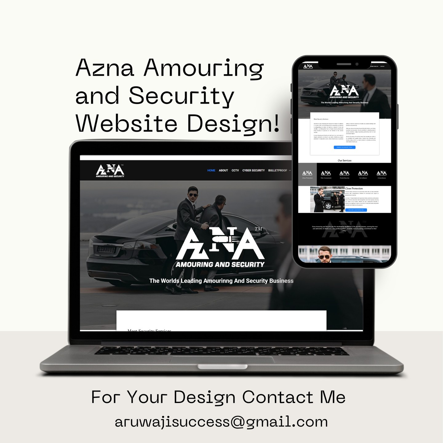 Azna Amouring and Security Website Design