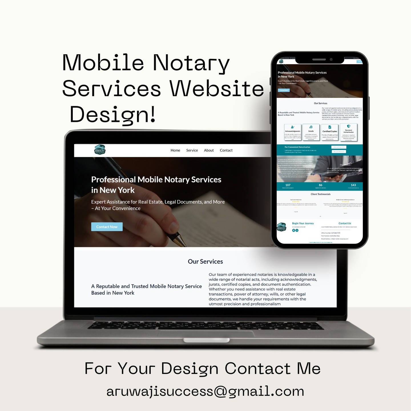 Mobile Notary Services Website Design