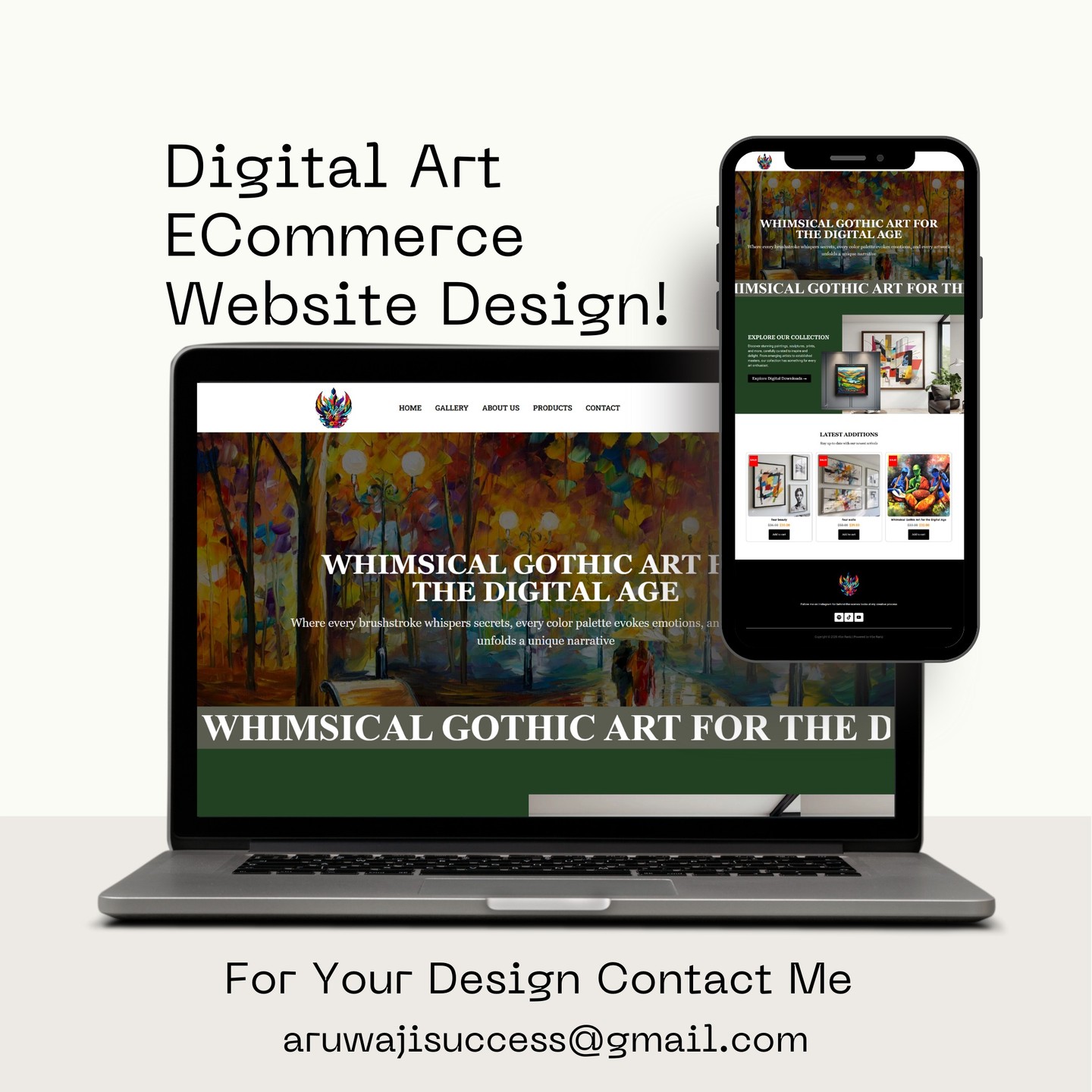 Digital Art Ecommerce Website Design